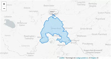 08807 Zip Code Map Bridgewater Nj Shown On Google Maps