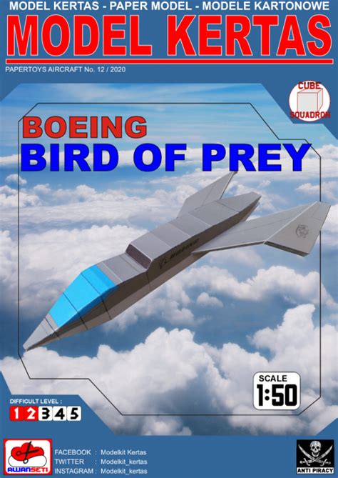 1 50 Boeing Bird Of Prey Paper Model Ecardmodels