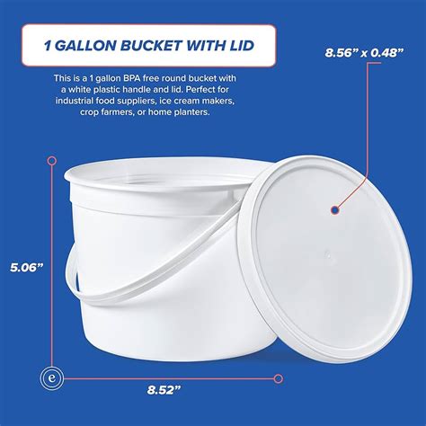 1 Gallon Bucket With Lid 1 Gallon Bucket With Lid