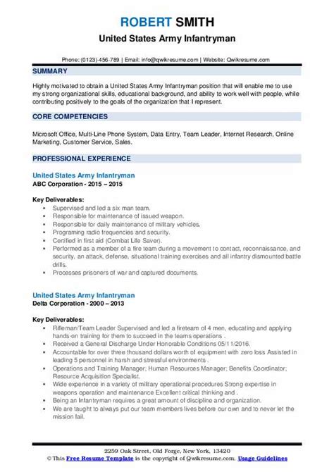 10 Airborne Infantryman Resume Samples Amp Templates For 2025