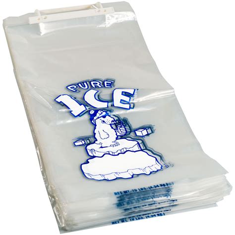 10 Lb Ice Bags On Plastic Wicket 1 000 Bags Case Ice Bags Direct