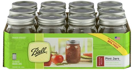 12 Pack Ball Pint Canning Jars Only 7 Reg 14