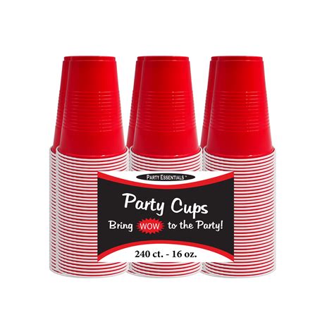 16 Oz Party Cups Red 240 Ct Northwest Enterprises