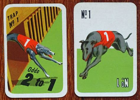 1936 The Dogs Greyhound Racing Card Game By Waddy England Tomsk3000