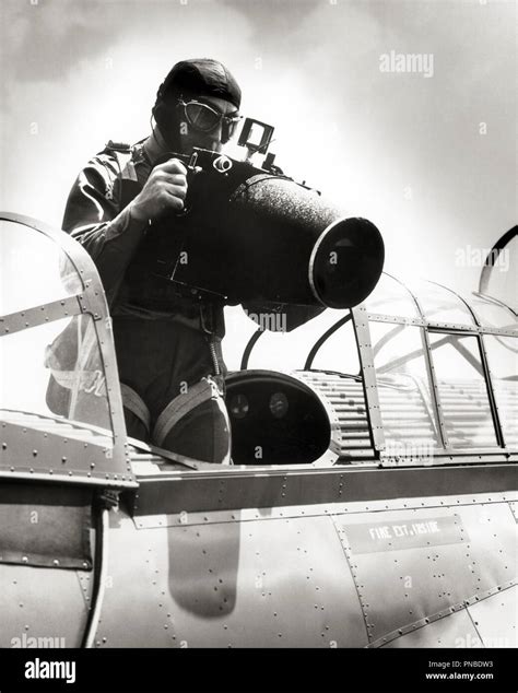 1940S Anonymous Man Photographer With Large Aerial Camera Used By U S