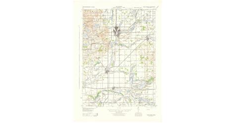 1943 Map Of Three Rivers Mi High Res Pastmaps