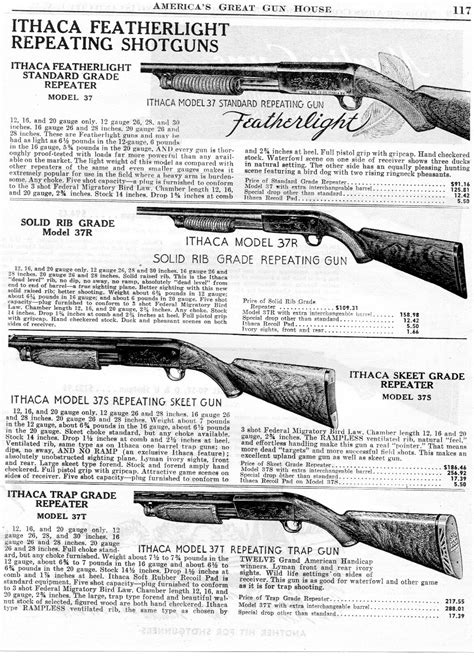 1947 Print Ad Ithaca Featherlight Model 37 Standard 37S Skeet 37T Trap Shotgun