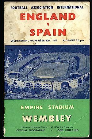 1955 England V Spain Wembley Stadium Good Condition Original Programme