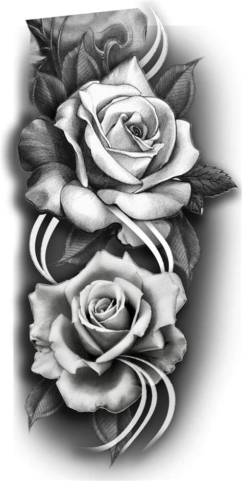 2 Roses Tattoo Design Ideas