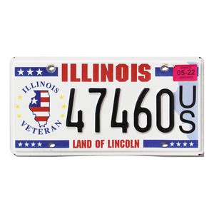 2022 Illinois Veteran 47460 Old Military Plates