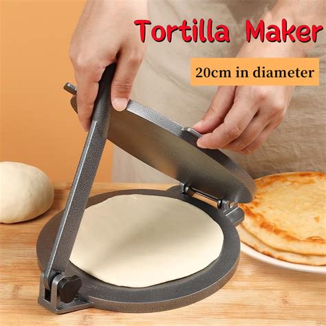 20Cm Tortilla Maker Aluminum Alloy Hand Pressure Tortilla Press