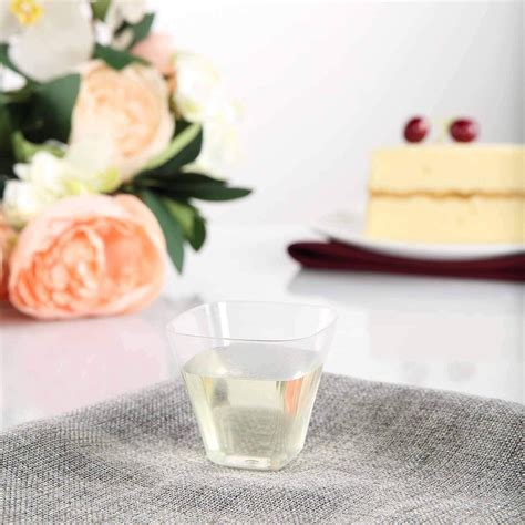 24 Pcs 4 Oz Clear Disposable Plastic Drink Or Dessert Cups Glasses