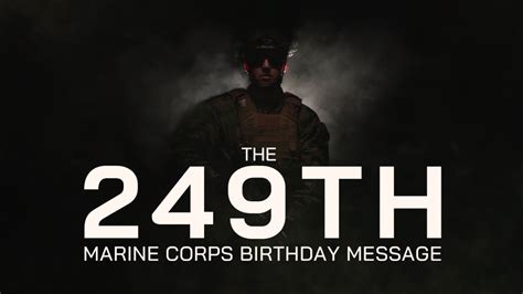 249Th Marine Corps Birthday Message