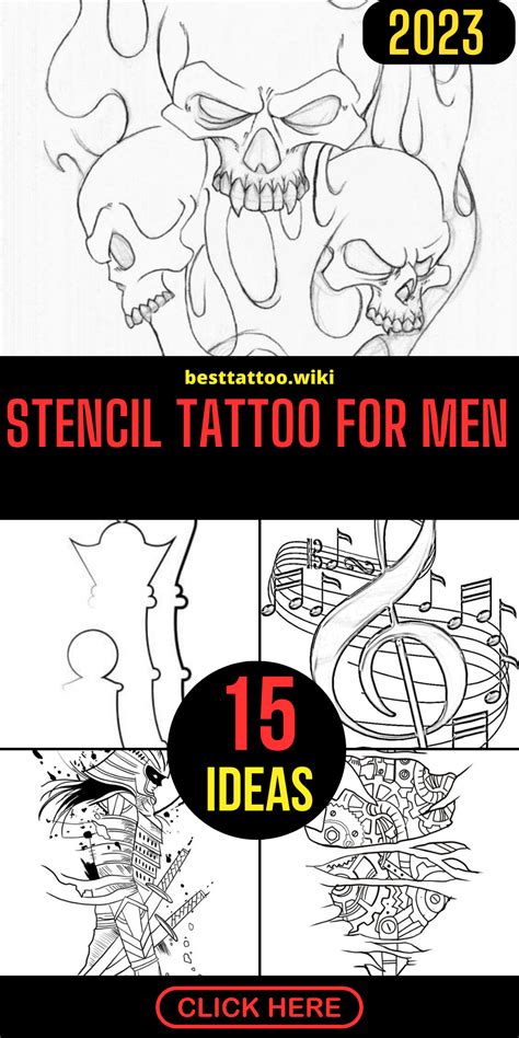 25 Stencil Tattoo Ideas For Men