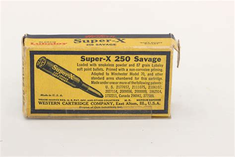 250 Savage 250 3000 Ammo Vintage Box Pre64win Com