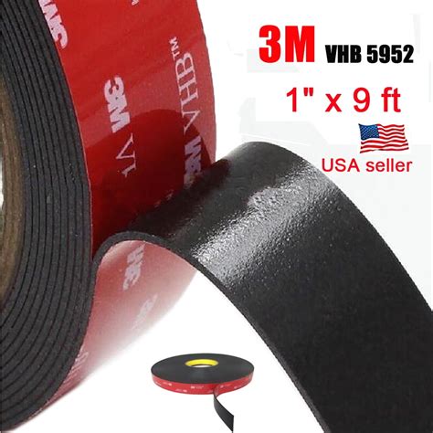 3 M 5952 3M Vhb 5952 Double Sided Foam Tape 1 Inch X 21 Feet Roll 24Mm Wide Heavy Duty Mounting Vhb Tape