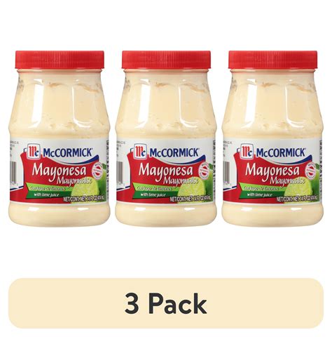 3 Pack Mccormick Mayonesa Mayonnaise With Lime Juice 14 Fl Oz Jar