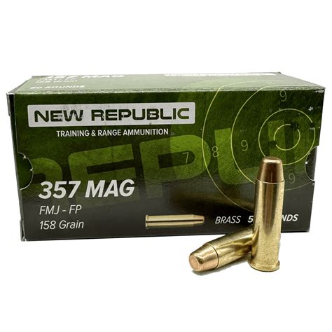 357 Mag New Republic 158 Grain Full Metal Jacket Flat Point