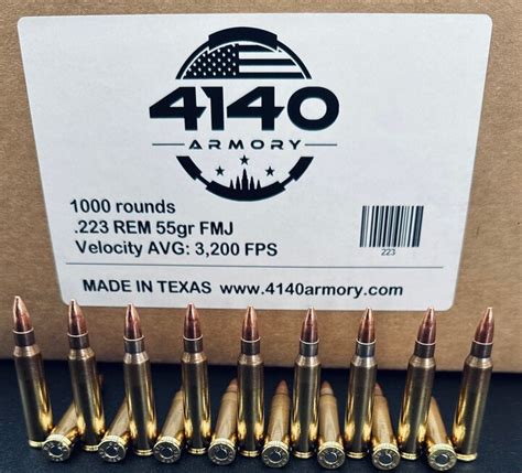 4140 Armory 223 Rem 55Gr Fmj 1000Rds 4140223 55 1000 Bulk