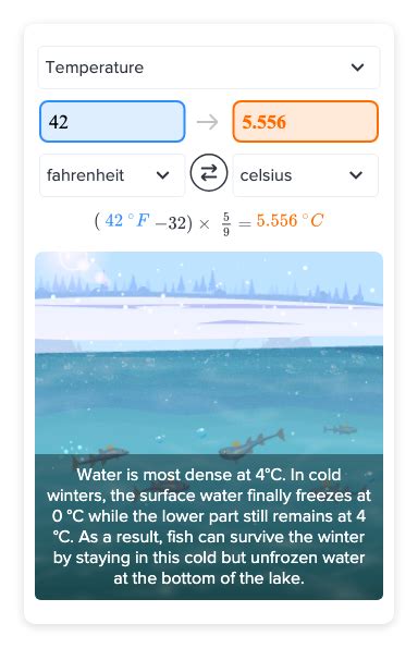 Convert 42 Degrees F to Celsius Quickly