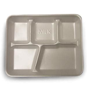 5 Compartment Foam Plate Plates Breakfast Area
