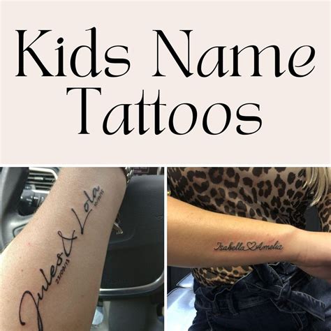 57 Sweetest Kids Name Tattoos Ideas Artofit