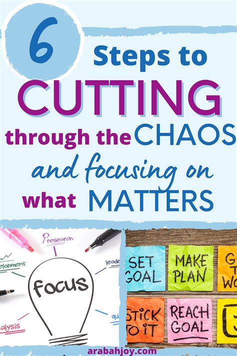 6 Steps To Cutting Through The Chaos And Focusing On What Matters