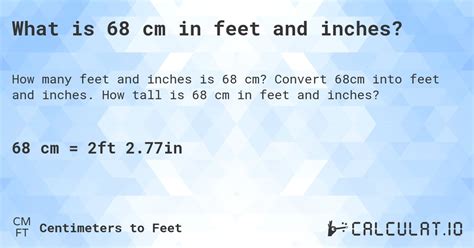 Convert 68cm to Inches Instantly: Quick and Accurate Guide
