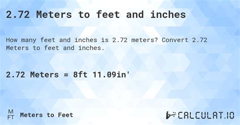 72 Feet In Meters Calculatio