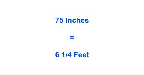 Convert 75 Inches to Feet Easily