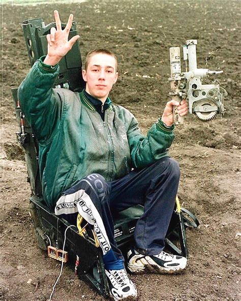 A Serbian Boy Pose In The Ejection Seat Of An F 117 Nighthawk After It