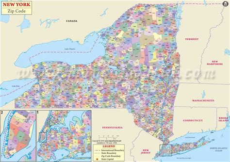 A Zip Code Map Of New York State All Over Albany