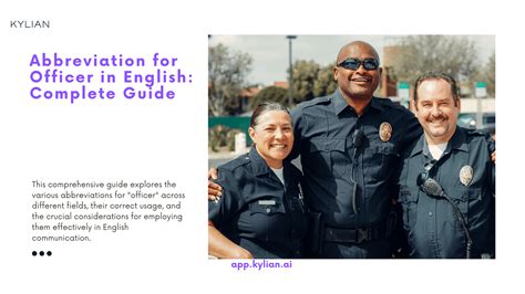 Abbreviation For Officer In English Complete Guide