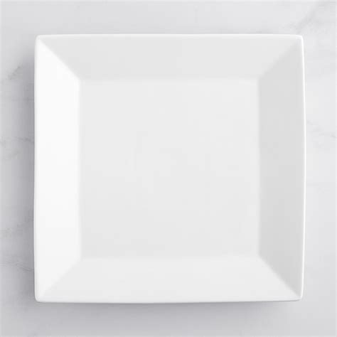 Acopa 4 Bright White Square Porcelain Plate 12 Pack