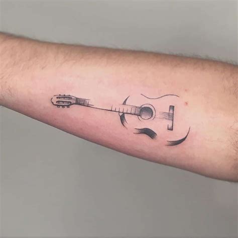 Acoustic Guitar Tattoo Sketches