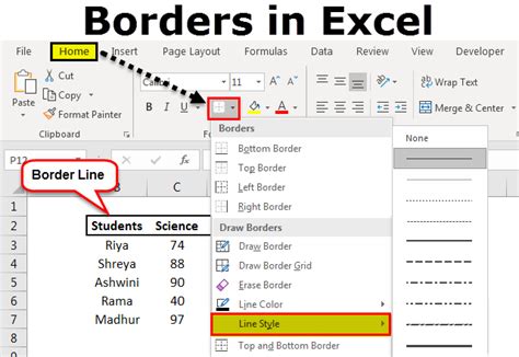 Add Borders And Draw Borders In Excel