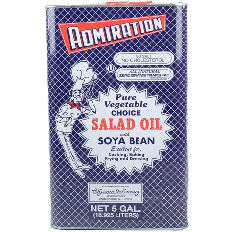 Admiration Soya Bean Oil 5 Gallon Can Admiration Soya Bean Oil 5 Gallon Can