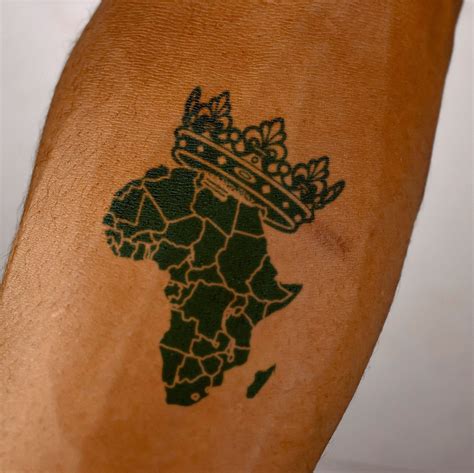 Africa Map Semi Permanent Tattoo Not A Tattoo