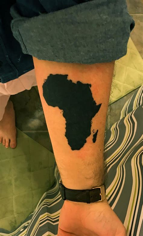 Africa Map Tattoo Design