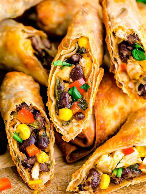 Air Fryer Southwest Egg Rolls The Dizzy Cook
