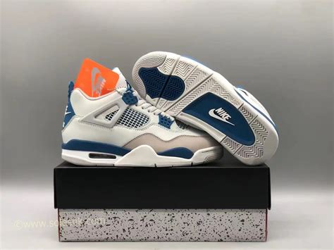 Air Jordan 4 Retro Off White Military Blue Neutral Grey 3 5