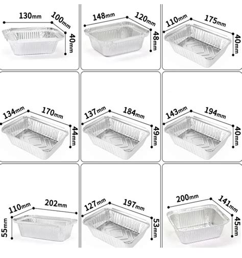 Aluminum Foil Container Sizes
