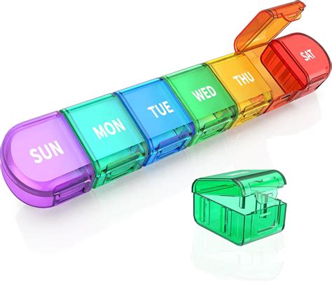 Amazon Com 7 Times A Day Weekly Pill Box Organizer Case Secure 7X
