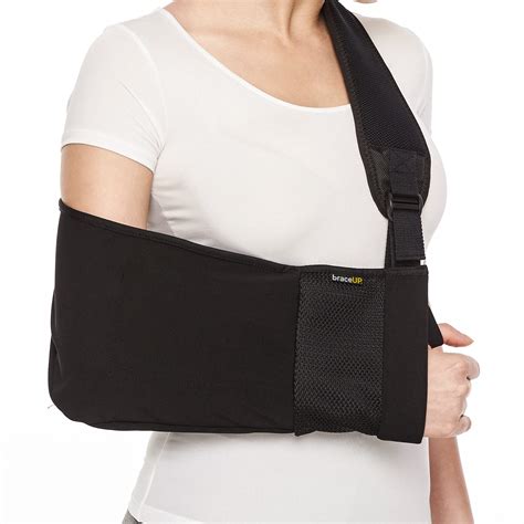 Amazon Com Braceup Arm Sling For Shoulder Injury For Women And Men Rotator Cuff Torn Wrist And Elbow Surgery With Adjustable Padded Arm Support Strap Health Household