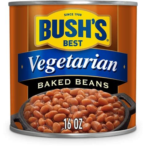 Amazon Com Bush S Best 8 3 Oz Canned Vegetarian Baked Beans Source Of Plant Based Protein And Fiber Low Fat Gluten Free Pack Of 12 Grocery Gourmet Food