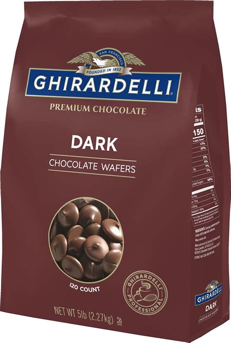Amazon Com Ghirardelli Chocolate Company Dark Chocolate Wafers 5Lb