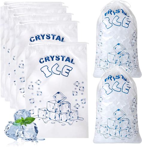 Amazon Com Ice Bags 10 Lb With Drawstring 50 Count Ice Bags For Ice