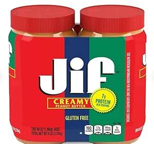 Amazon Com Jifs Creamy Peanut Butter 48 Oz 2 Pack Grocery