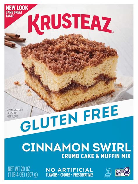 Amazon Com Krusteaz Gluten Free Baking Mix Cinnamon Swirl Crumb Cake