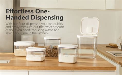 Amazon Com Livlab Flour Storage Container 4 5L With Easy To Use
